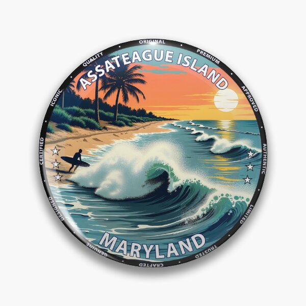 Item preview, Assateague Island – Maryland USA - Surf lifestyle wild coastal waves designed and sold by inkNext.