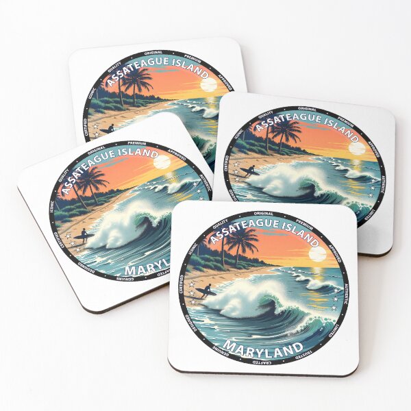Item preview, Assateague Island – Maryland USA - Surf lifestyle wild coastal waves designed and sold by inkNext.