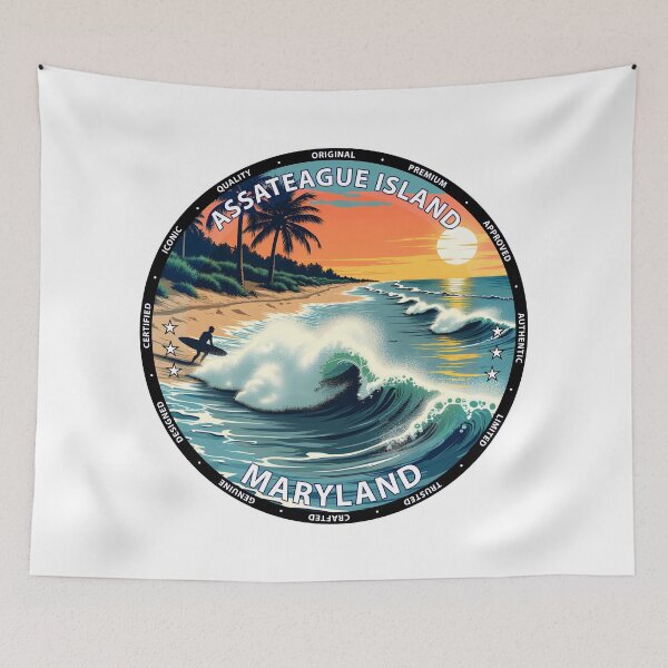 Item preview, Assateague Island – Maryland USA - Surf lifestyle wild coastal waves designed and sold by inkNext.