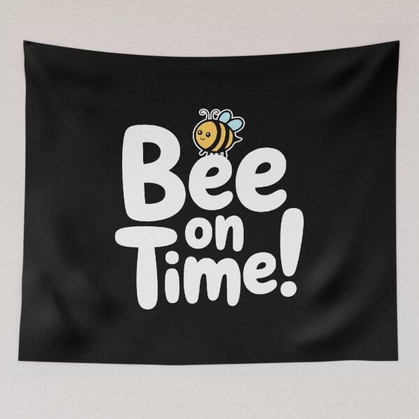 Item preview, Bee On Time! Funny Bee Pun designed and sold by PMCreative.