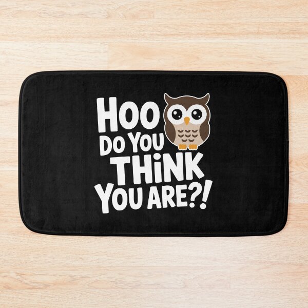 Item preview, Hoo Do You Think! Funny Owl Pun designed and sold by PMCreative.
