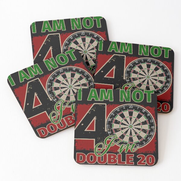 Item preview, Im Not 40 Im Double 20 40Th Birthday Gift Funny Dartplayer designed and sold by KEVINSTAHLMAN.