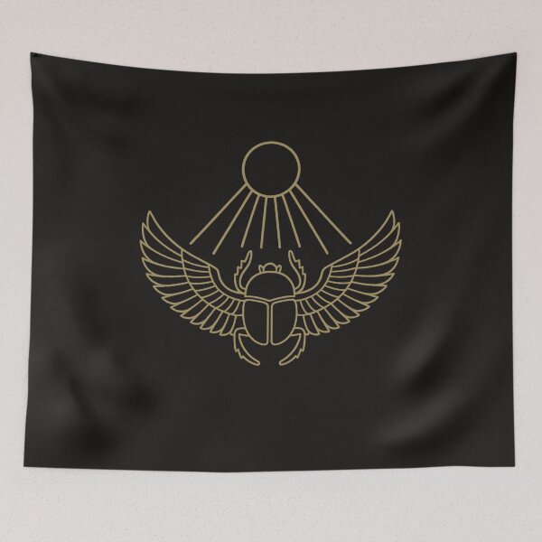Item preview, Ancient Egyptian Winged Scarab Beetle Sun Disk Sacred Protection Symbol Art designed and sold by Eye Of Horus.