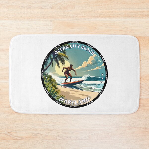 Item preview, Ocean City Beach – Maryland USA - Surf lifestyle classic beach waves designed and sold by inkNext.