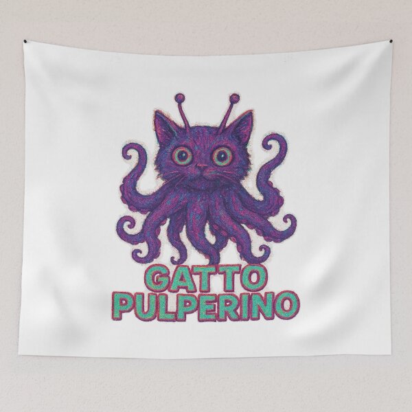 Item preview, Gatto Pulperino – Brainrot Creature Absurd Cat Octopus Glitch designed and sold by Dragonfly-10.