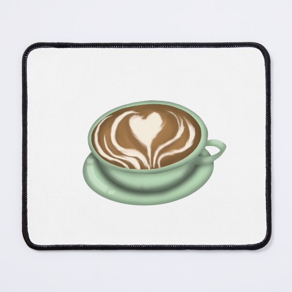 Item preview, Green Cup Heart Coffee designed and sold by DesignsByChloeZ.