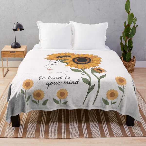 Item preview, Be Kind to Your Mind Sunflower Women Mental Health Awareness designed and sold by DoorwayThreads.