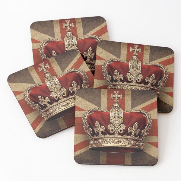 Item preview, Golden British Crown – Elegant Union Jack Design designed and sold by DJL Designs 2025.