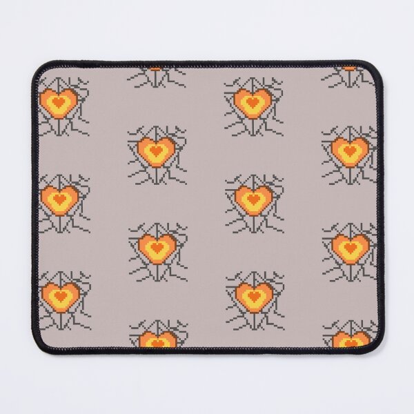 Item preview, Hallowen Heart in a gray web in red orange yellow colors in pixel art style designed and sold by CraftMuse19.