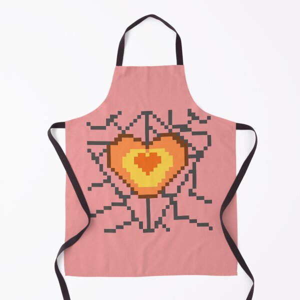 Item preview, Hallowen Heart in a gray web in red orange yellow colors in pixel art style designed and sold by CraftMuse19.