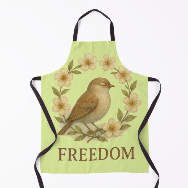 Item preview,  Freedom Bird with Floral Wreath | Inspirational Nature Quote Design | Vintage Watercolor Bird Art designed and sold by KDesignCrafts.