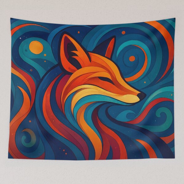 Item preview, Abstract Fox Spirit – Colourful Wildlife designed and sold by mrrichard515.
