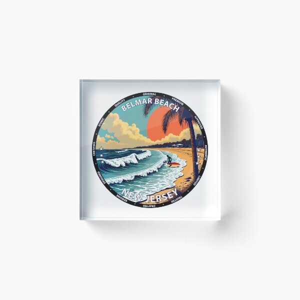 Item preview, Belmar Beach – New Jersey USA - Surf lifestyle lively Atlantic waves designed and sold by inkNext.