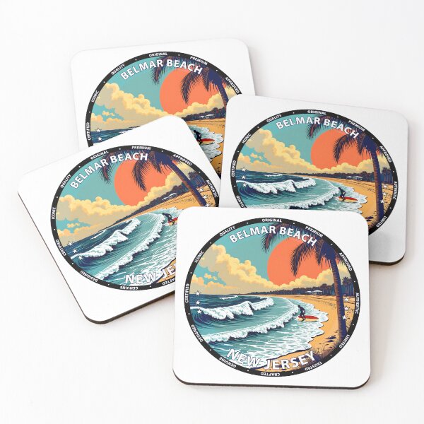 Item preview, Belmar Beach – New Jersey USA - Surf lifestyle lively Atlantic waves designed and sold by inkNext.