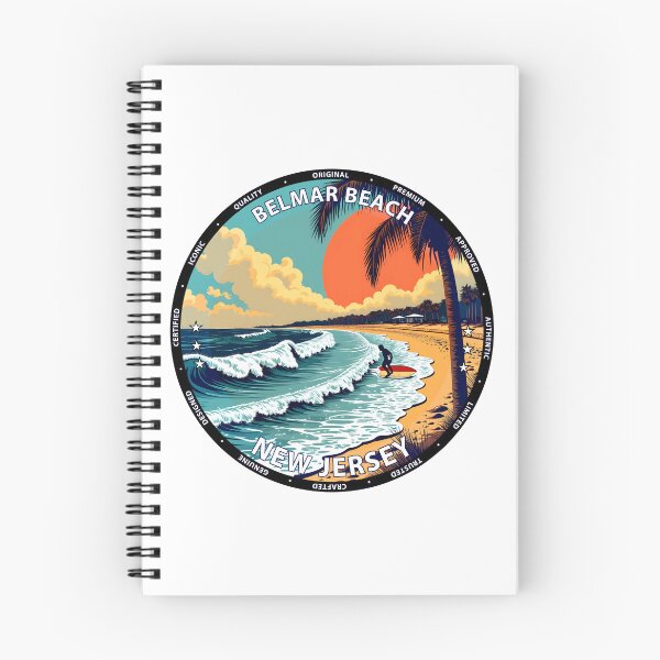 Item preview, Belmar Beach – New Jersey USA - Surf lifestyle lively Atlantic waves designed and sold by inkNext.