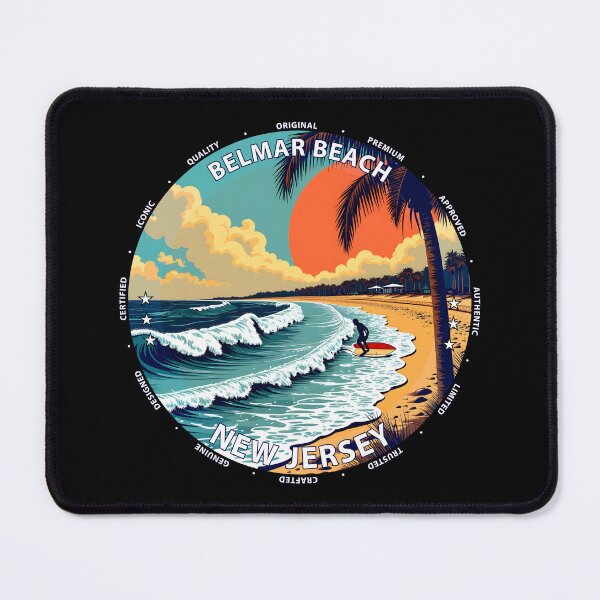 Item preview, Belmar Beach – New Jersey USA - Surf lifestyle lively Atlantic waves designed and sold by inkNext.