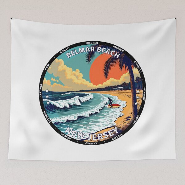 Item preview, Belmar Beach – New Jersey USA - Surf lifestyle lively Atlantic waves designed and sold by inkNext.