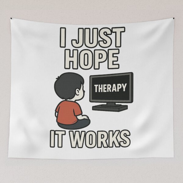 Item preview, I Just Hope It Works Meme T-Shirt – Funny Therapy Humor Design designed and sold by Design Express.