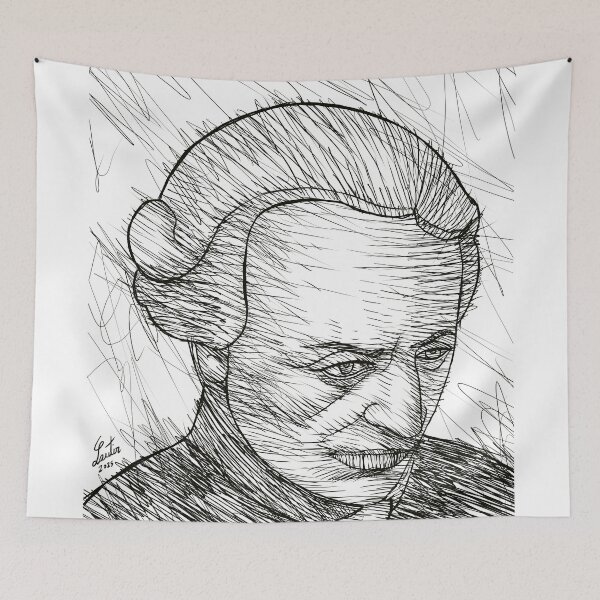 Item preview, IMMANUEL KANT ink portrait .3 designed and sold by lautir.