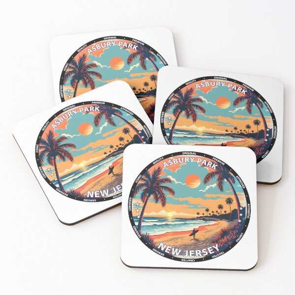 Item preview, Asbury Park – New Jersey USA - Surf lifestyle iconic boardwalk waves designed and sold by inkNext.