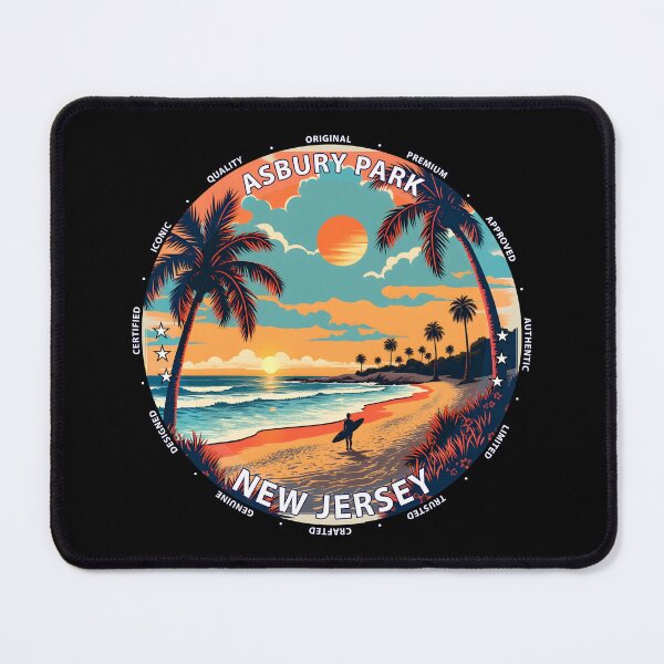 Item preview, Asbury Park – New Jersey USA - Surf lifestyle iconic boardwalk waves designed and sold by inkNext.