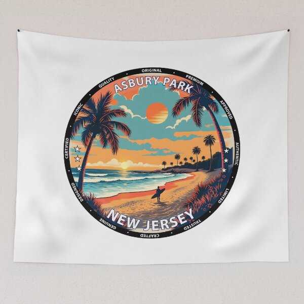 Item preview, Asbury Park – New Jersey USA - Surf lifestyle iconic boardwalk waves designed and sold by inkNext.