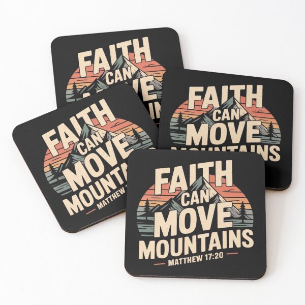 Item preview, Faith Can Move Mountains – Matthew 17:20 Bible Verse Christian Design designed and sold by Goodthreadz.