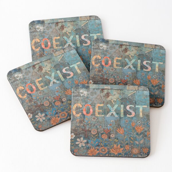 Item preview, COEXIST in Bloom designed and sold by Edenglow Prints & Peculiars.