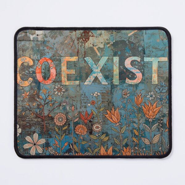Item preview, COEXIST in Bloom designed and sold by Edenglow Prints & Peculiars.