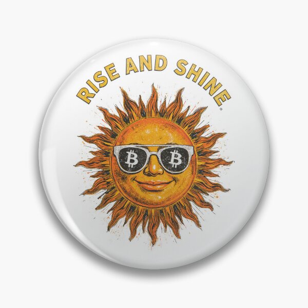 Item preview, Rise and Shine Bitcoin Sun – Vintage Crypto Art Design designed and sold by JNBR-std.