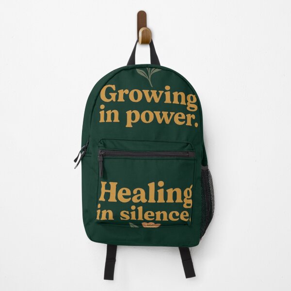 Item preview, Healing in Silence, Growing in Power | Motivational Floral Quote | Inspirational Typography Wall Art designed and sold by KDesignCrafts.