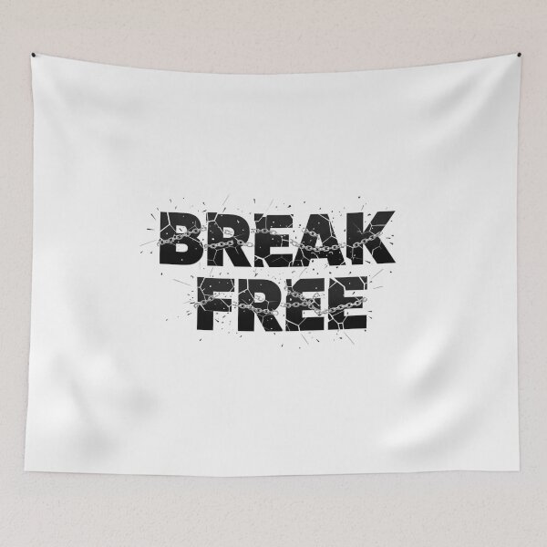 Item preview, Break Free - Shattered Typography Chains designed and sold by Happyfreedom.