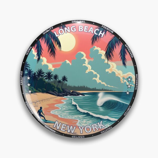 Item preview, Long Beach – New York USA - Surf lifestyle urban coastal waves designed and sold by inkNext.
