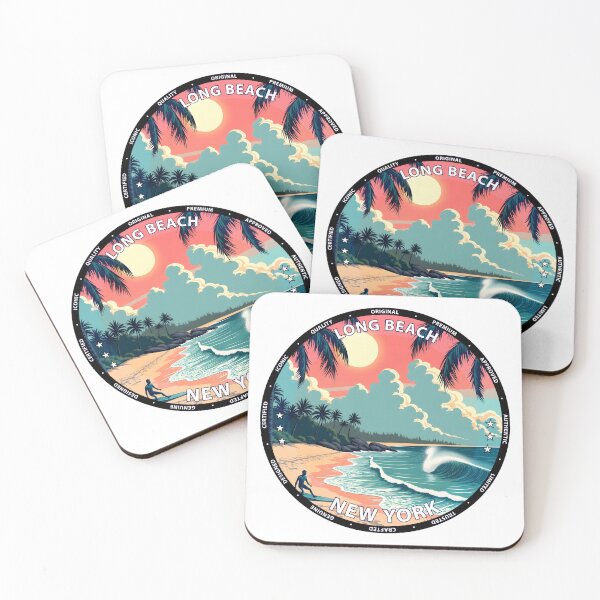 Item preview, Long Beach – New York USA - Surf lifestyle urban coastal waves designed and sold by inkNext.