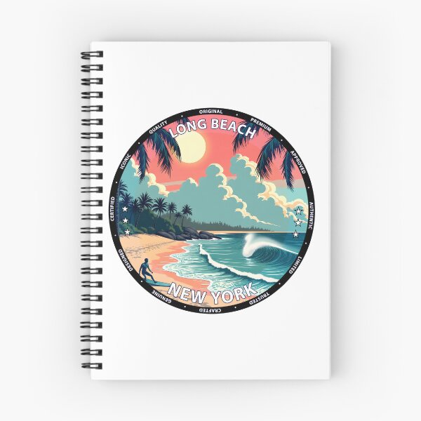 Item preview, Long Beach – New York USA - Surf lifestyle urban coastal waves designed and sold by inkNext.