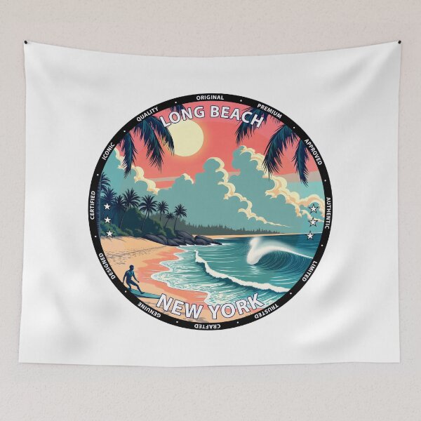 Item preview, Long Beach – New York USA - Surf lifestyle urban coastal waves designed and sold by inkNext.