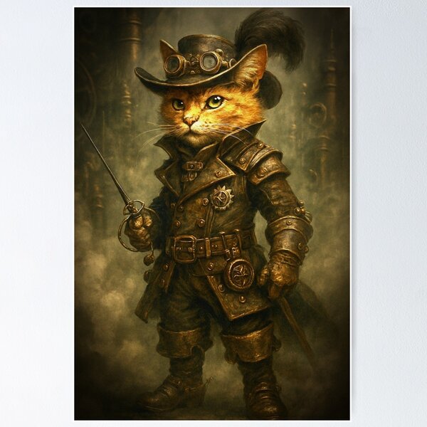 Item preview, Steampunk cat designed and sold by Conteceres.