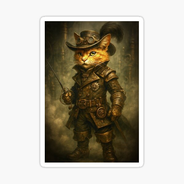 Aperçu de l'œuvre Chat steampunk créée et vendue par Conteceres.