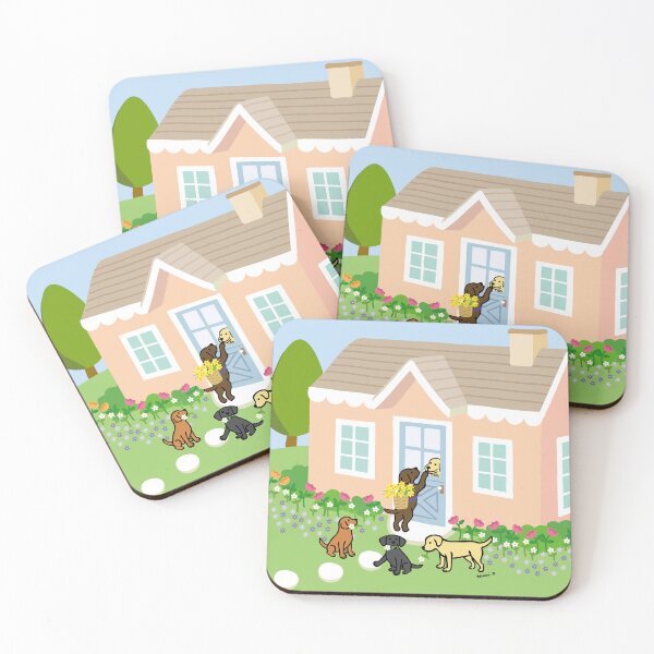 Item preview, Labrador Dogs Spring Visit designed and sold by HappyLabradors.