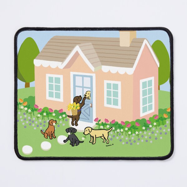 Item preview, Labrador Dogs Spring Visit designed and sold by HappyLabradors.