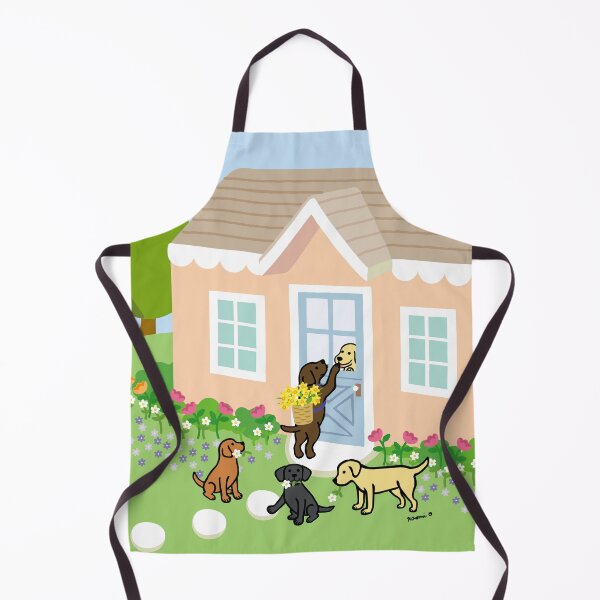 Item preview, Labrador Dogs Spring Visit designed and sold by HappyLabradors.