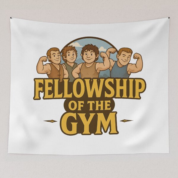 Item preview, Fellowship of the Gym – Fantasy Fitness Parody for Geek Lifters - Fantasy designed and sold by Fenay Designs.