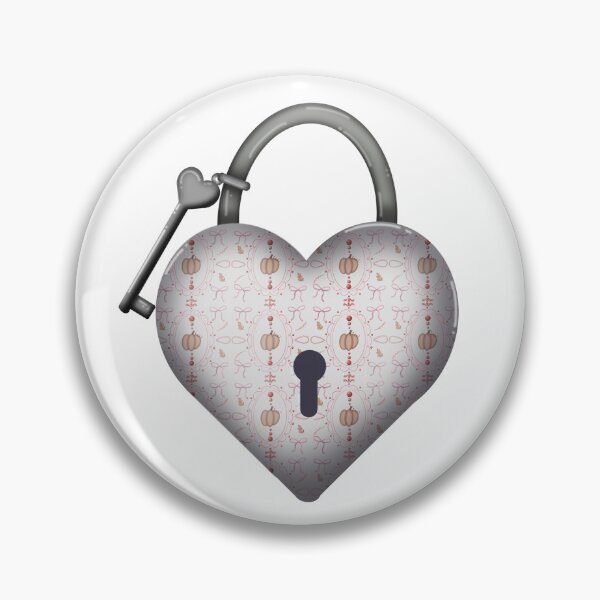 Item preview, Perfectly Pink Pumpkins Heart Lock designed and sold by DesignsByChloeZ.