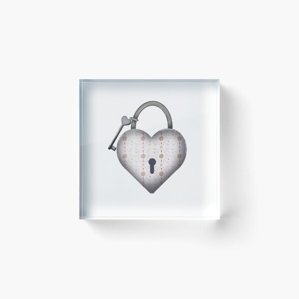 Item preview, Perfectly Pink Pumpkins Heart Lock designed and sold by DesignsByChloeZ.