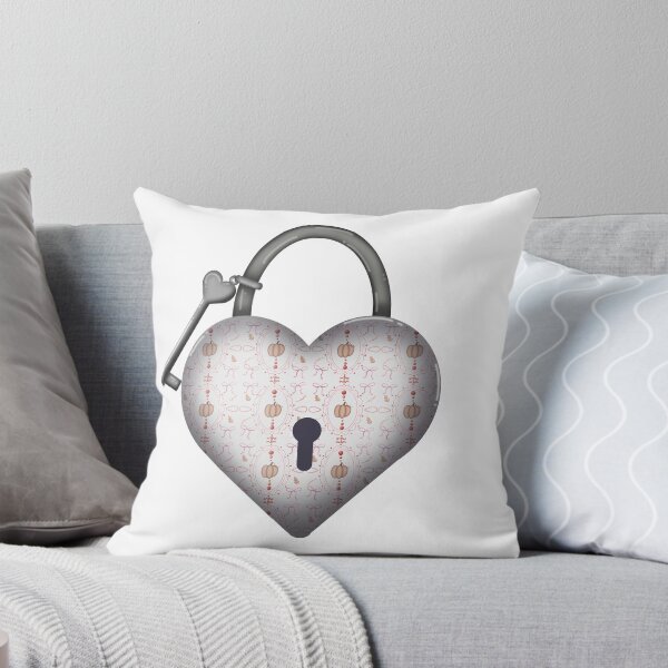 Item preview, Perfectly Pink Pumpkins Heart Lock designed and sold by DesignsByChloeZ.