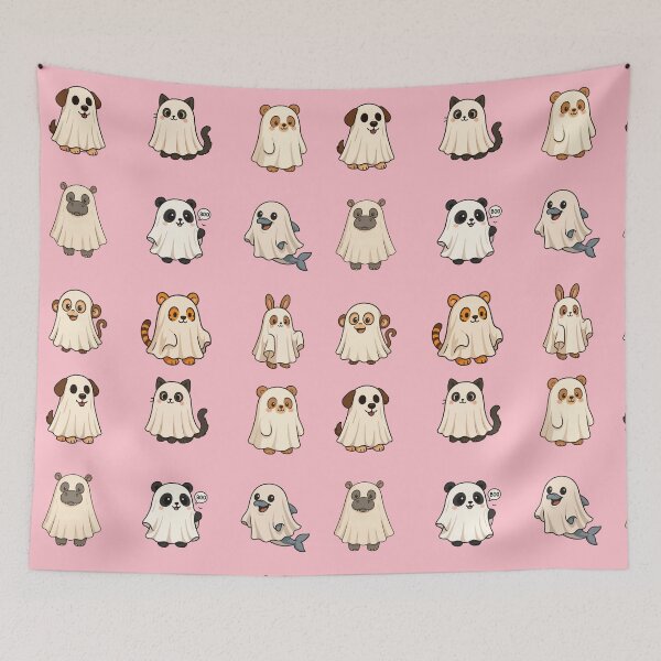 Item preview, Cute Animals Ghost Halloween designed and sold by Prints-by-Olaf.
