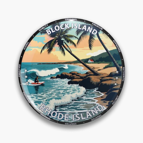 Item preview, Block Island – Rhode Island USA - Surf lifestyle remote island waves designed and sold by inkNext.