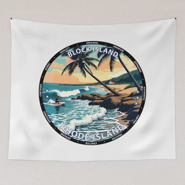 Item preview, Block Island – Rhode Island USA - Surf lifestyle remote island waves designed and sold by inkNext.
