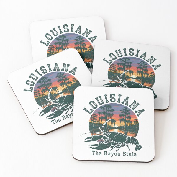 Item preview, Louisiana The Bayou State – Sunset Swamp and Crawfish Design designed and sold by Imaginationbeyond.