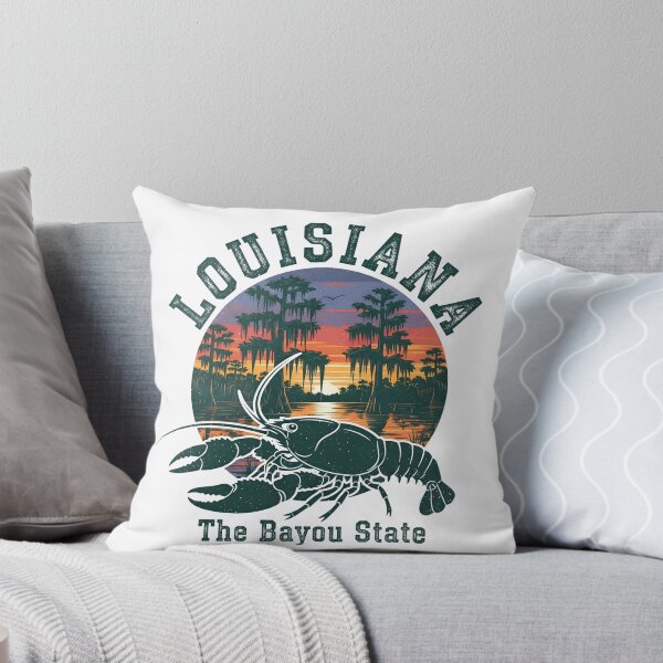 Item preview, Louisiana The Bayou State – Sunset Swamp and Crawfish Design designed and sold by Imaginationbeyond.